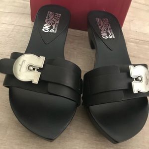 Black shoes with buckle